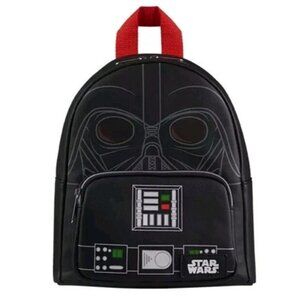 Loungefly Star Wars Darth Vader Mini Backpack Black Faux Leather Cosplay Bag NWT